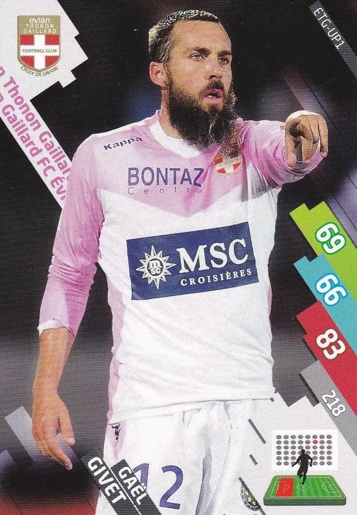 Adrenalyn XL Foot 2014-2015 (France) - Gael Givet - Évian TG FC