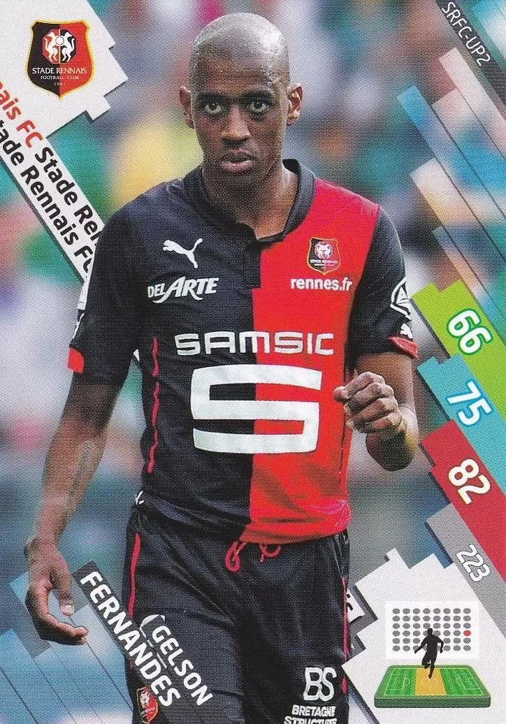 Adrenalyn XL Foot 2014-2015 (France) - Gelson Fernandez - Stade Rennais FC
