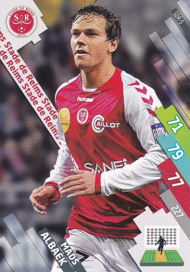 Adrenalyn XL Foot 2014-2015 (France) - Mads Albaek - Stade de Reims