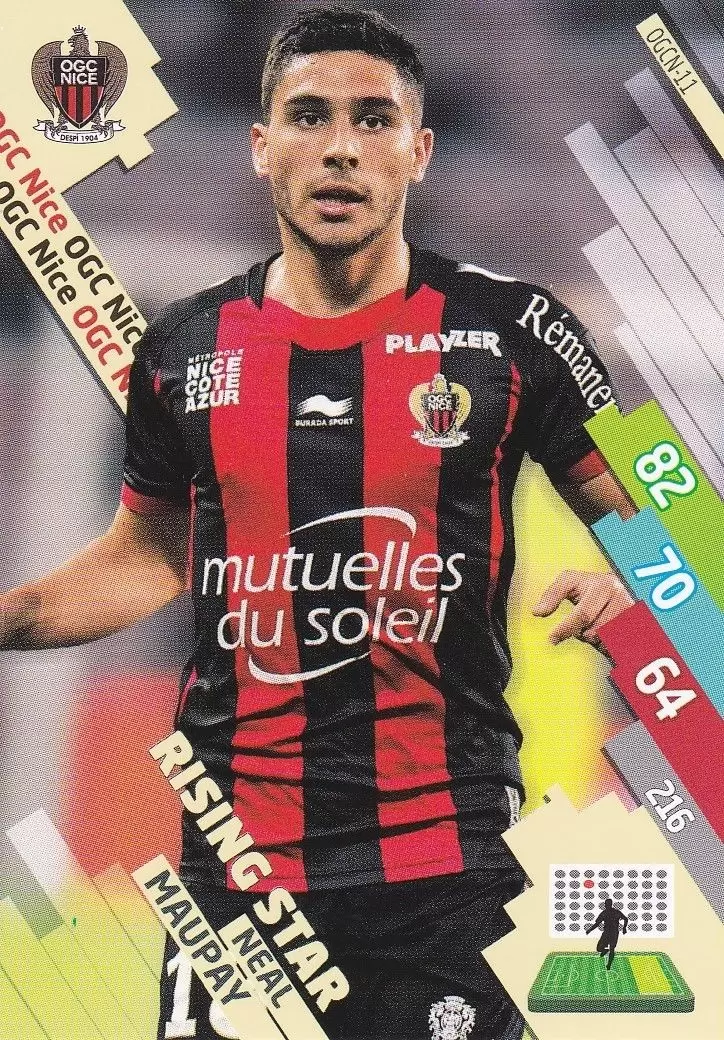 Adrenalyn XL Foot 2014-2015 (France) - Neal Maupay - OGC Nice
