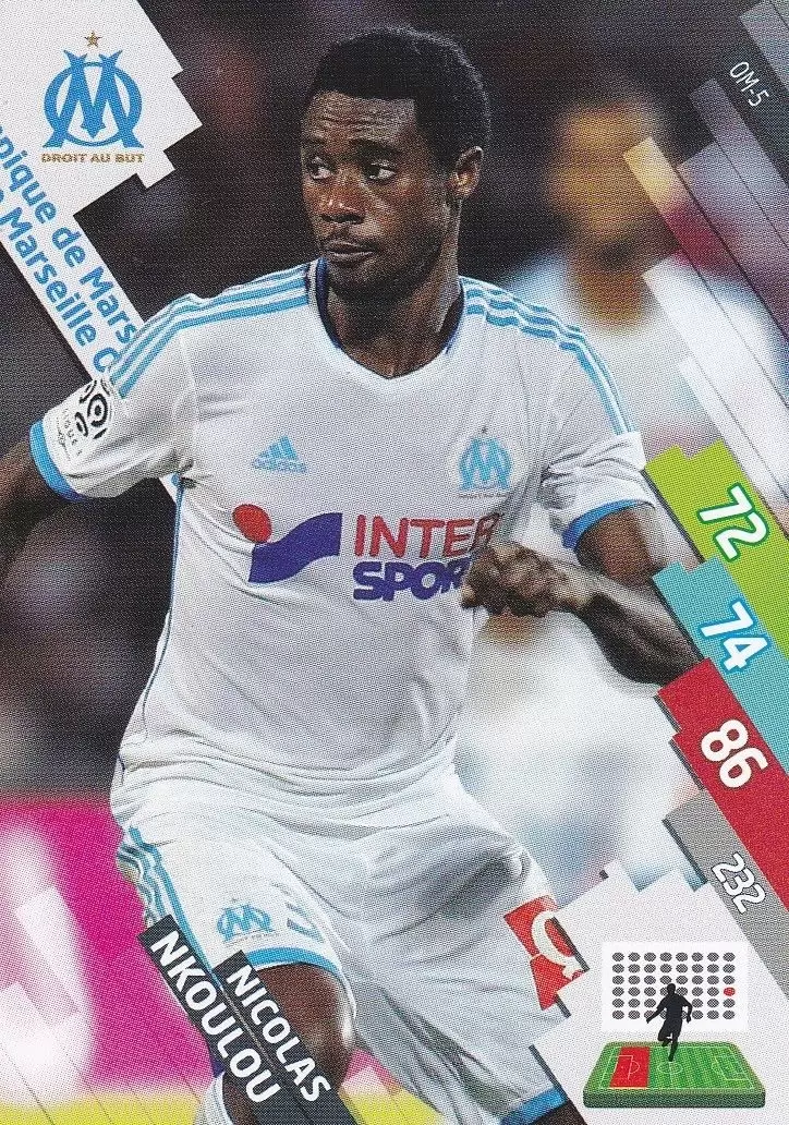 Adrenalyn XL Foot 2014-2015 (France) - Nicolas Nkoulou - Olympique de Marseille