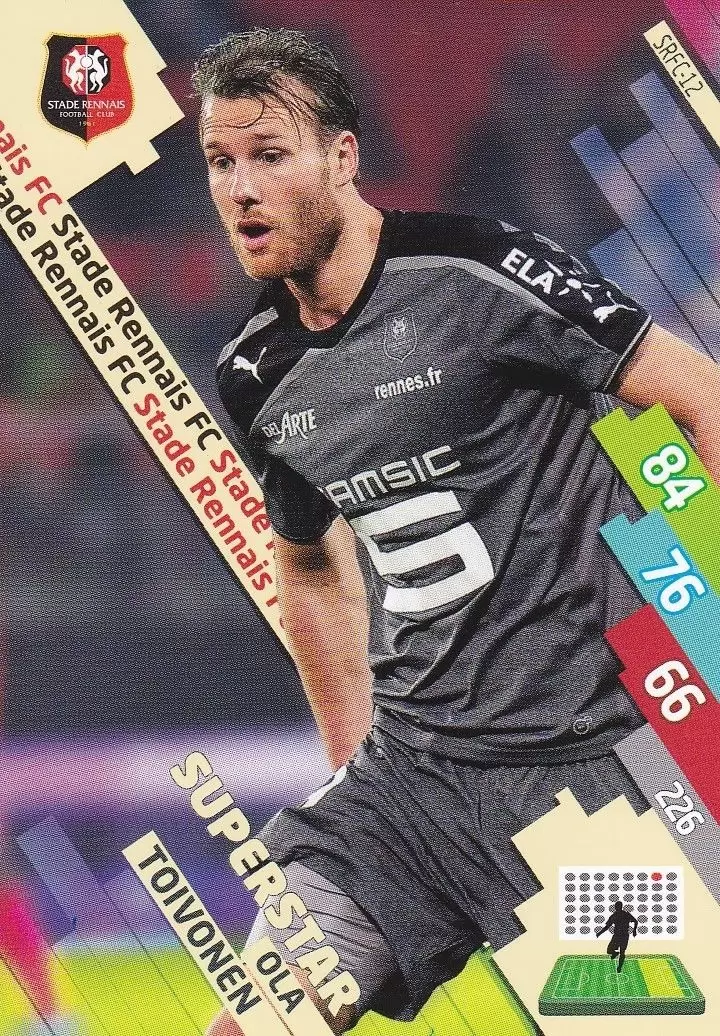 Adrenalyn XL Foot 2014-2015 (France) - Ola Toivonen - Stade Rennais FC