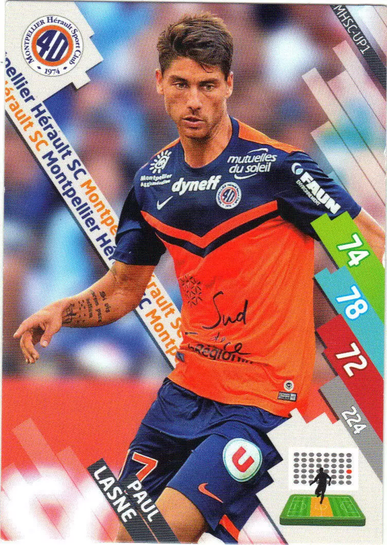 Adrenalyn XL Foot 2014-2015 (France) - Paul Lasne - Montpellier HSC
