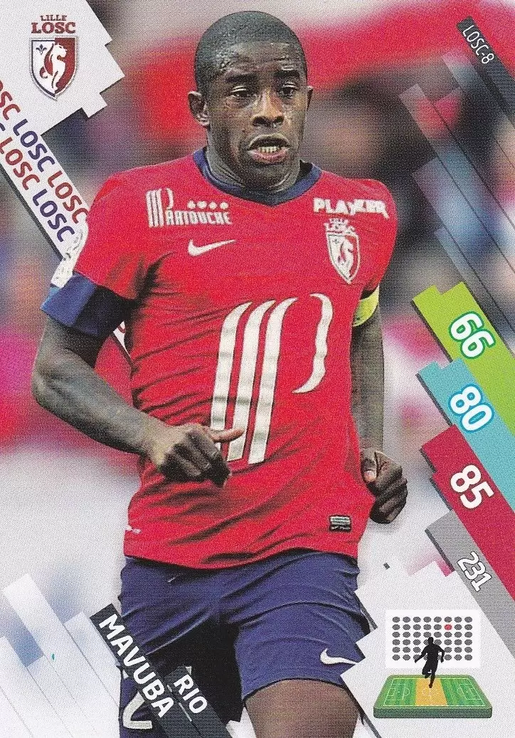 Adrenalyn XL Foot 2014-2015 (France) - Rio Mavuba - Lille Olympique SC