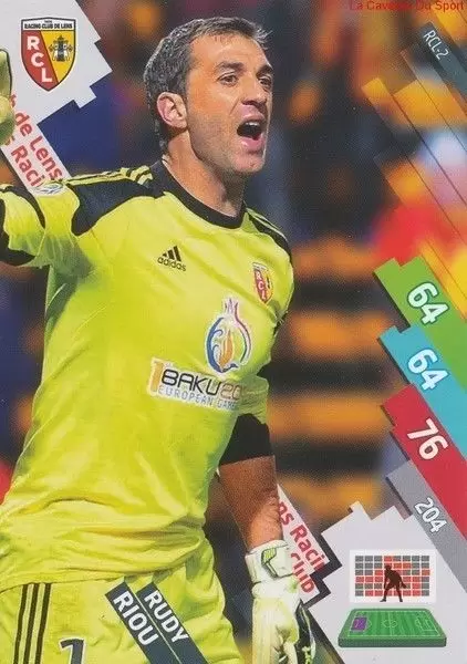 Adrenalyn XL Foot 2014-2015 (France) - Rudy Riou - Racing Club de Lens
