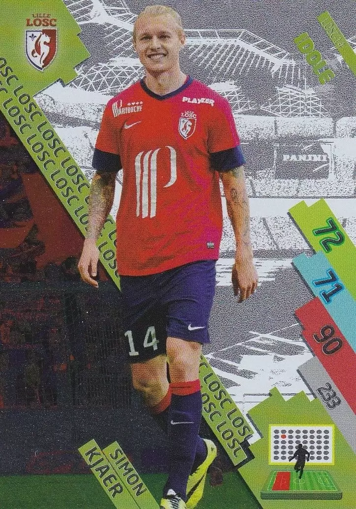 Adrenalyn XL Foot 2014-2015 (France) - Simon Kjaer - Lille Olympique SC