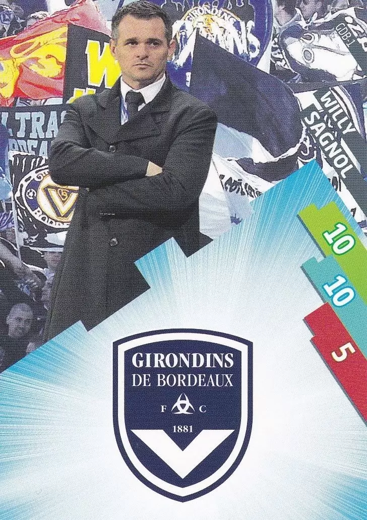 Adrenalyn XL Foot 2014-2015 (France) - Willy Sagnol/LOGO - Girondins de Bordeaux