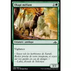 Okapi méfiant