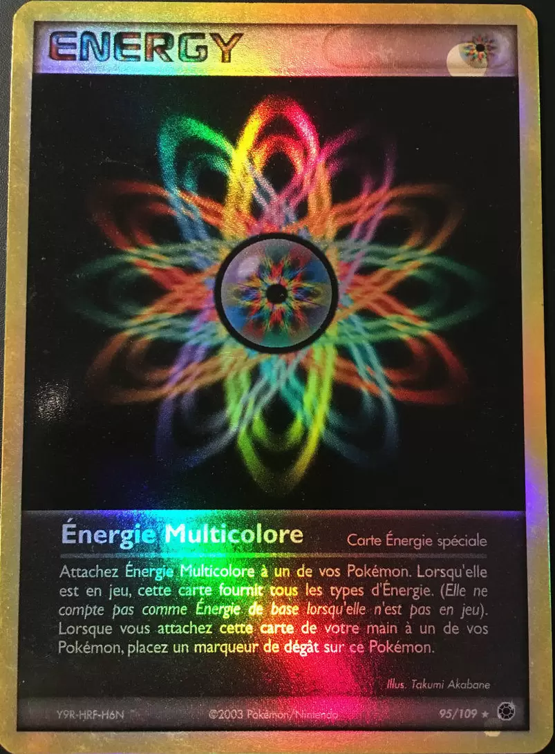 Spanish Pokemon EX Ruby & Sapphire 95/109 Rainbow Energy Reverse Holo Near  Mint