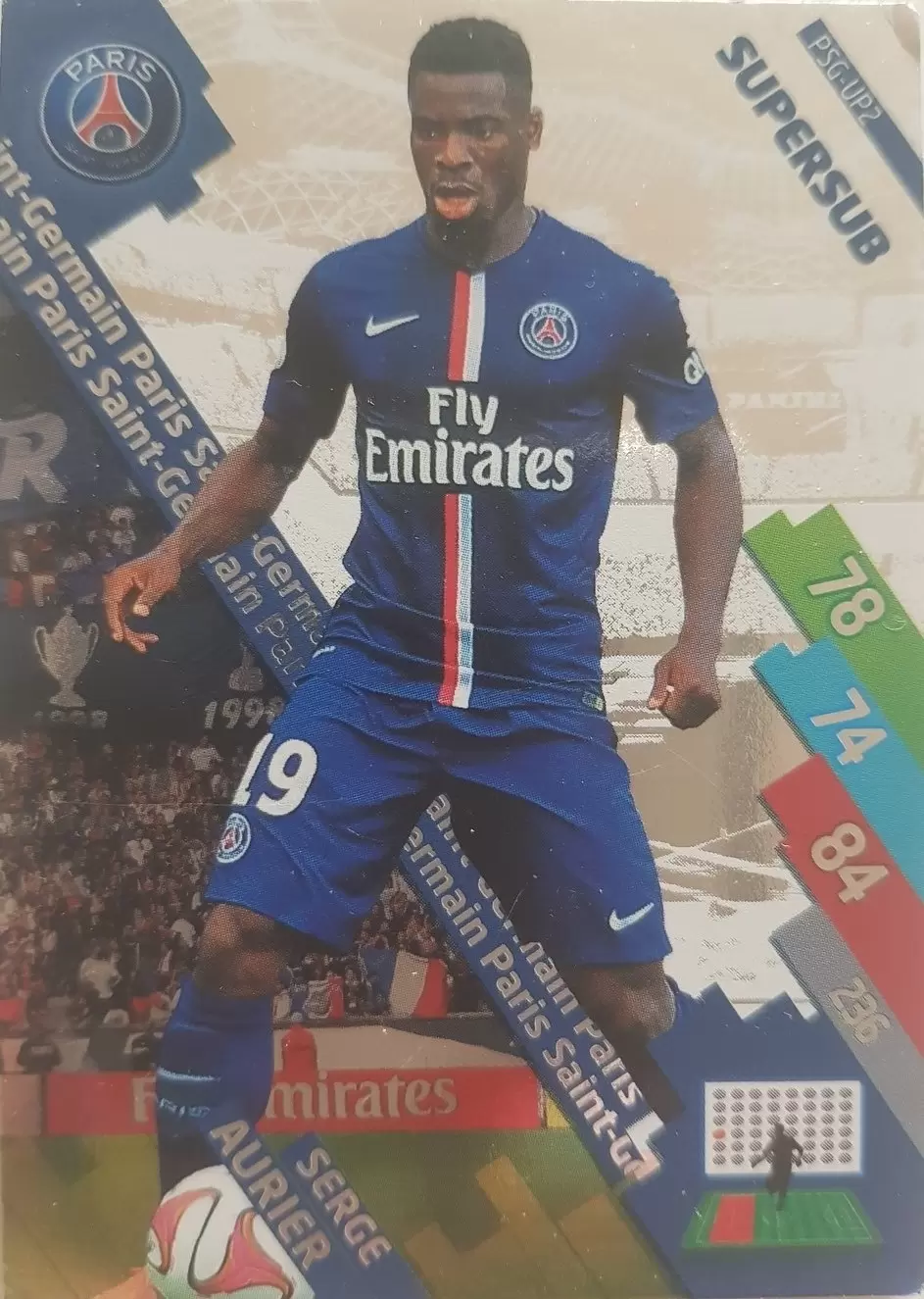 Adrenalyn XL Foot 2014-2015 (France) - Serge Aurier - Paris Saint-Germain