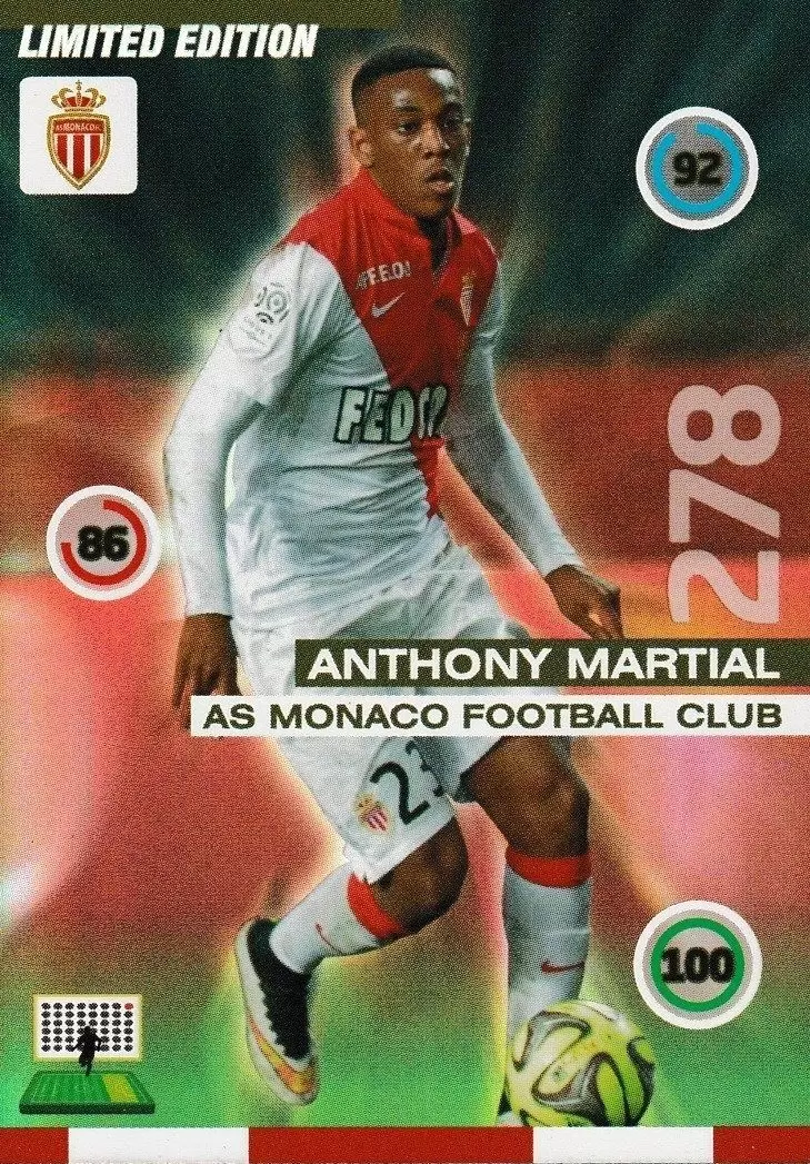 Adrenalyn XL : 2015-2016 (France) - Anthony Martial - AS Monaco Football Club