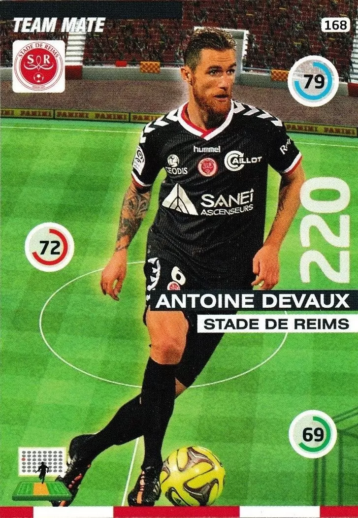 Adrenalyn XL : 2015-2016 (France) - Antoine Devaux - Stade de Reims