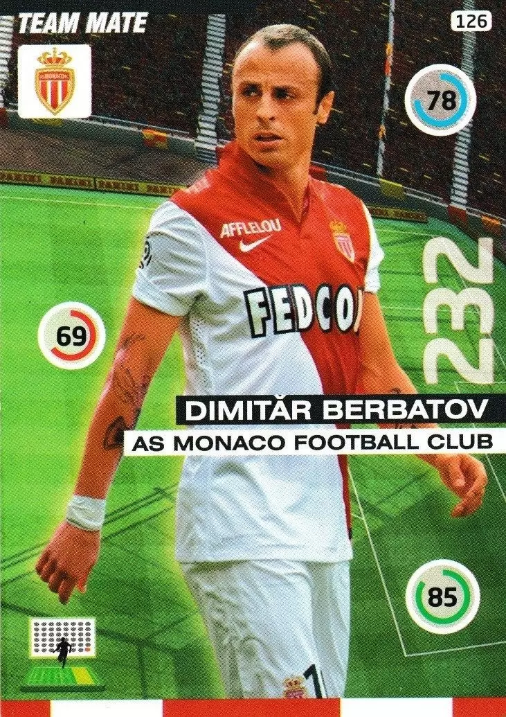 Adrenalyn XL : 2015-2016 (France) - Dimitar Berbatov - AS Monaco Football Club