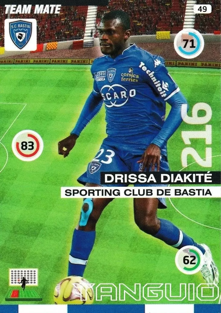 Adrenalyn XL : 2015-2016 (France) - Drissa Diakite - Sporting Club de Bastia