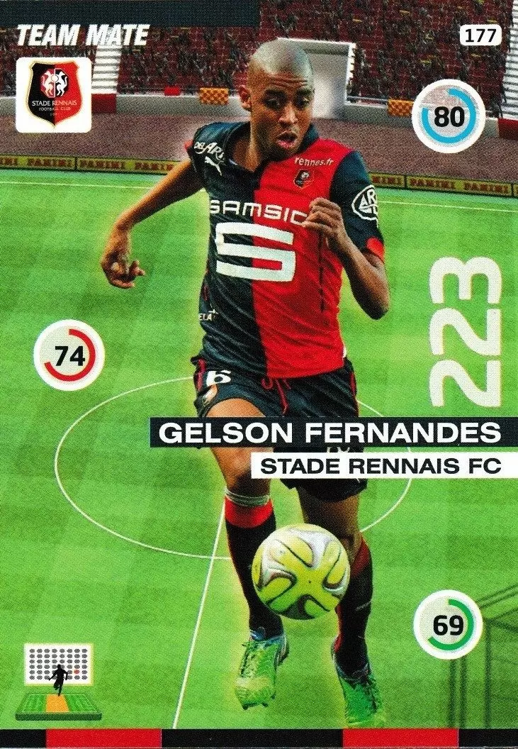 Adrenalyn XL : 2015-2016 (France) - Gelson Fernandes - Stade Rennais FC