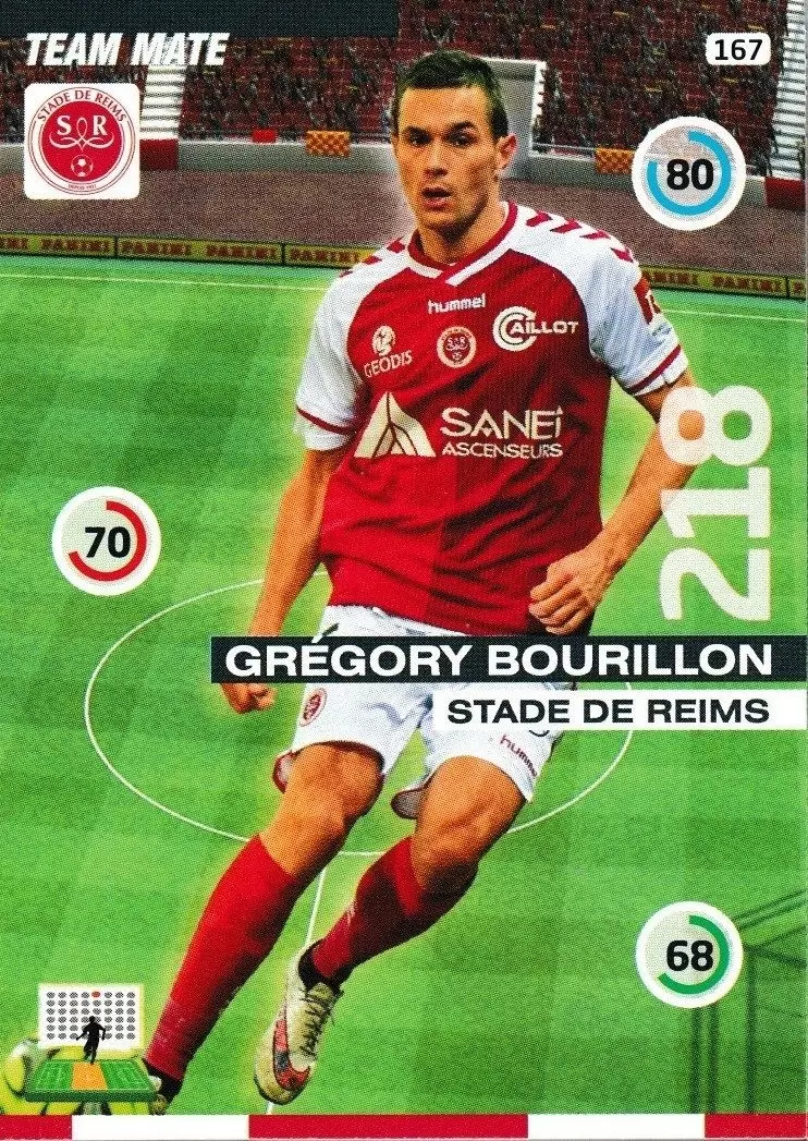 Adrenalyn XL : 2015-2016 (France) - Gregory Bourillon - Stade de Reims
