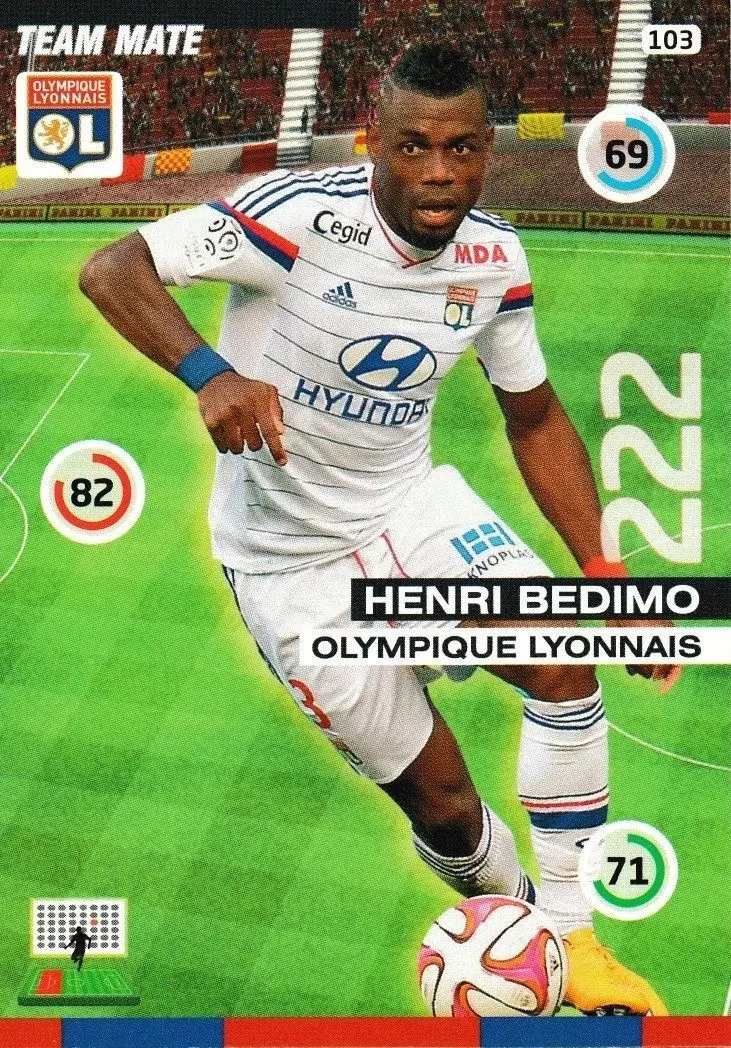 Adrenalyn XL : 2015-2016 (France) - Henri Bedimo - Olympique Lyonnais