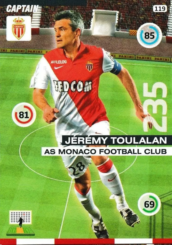 Adrenalyn XL : 2015-2016 (France) - Jeremy Toulalan - AS Monaco Football Club