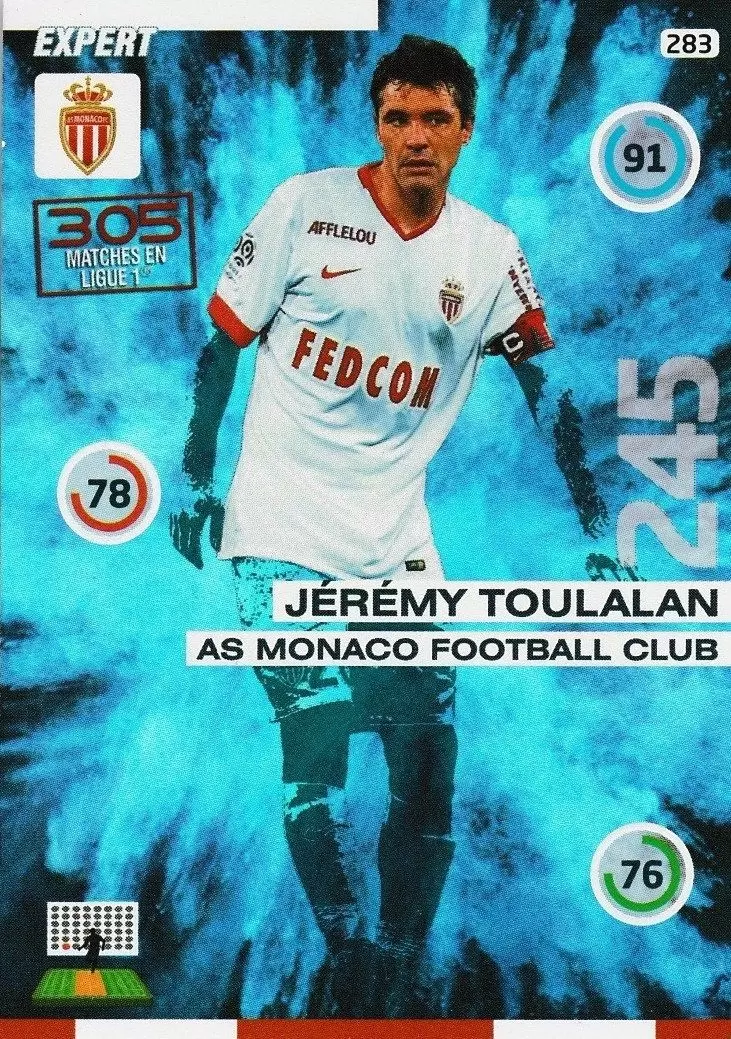 Adrenalyn XL : 2015-2016 (France) - Jeremy Toulalan - AS Monaco Football Club
