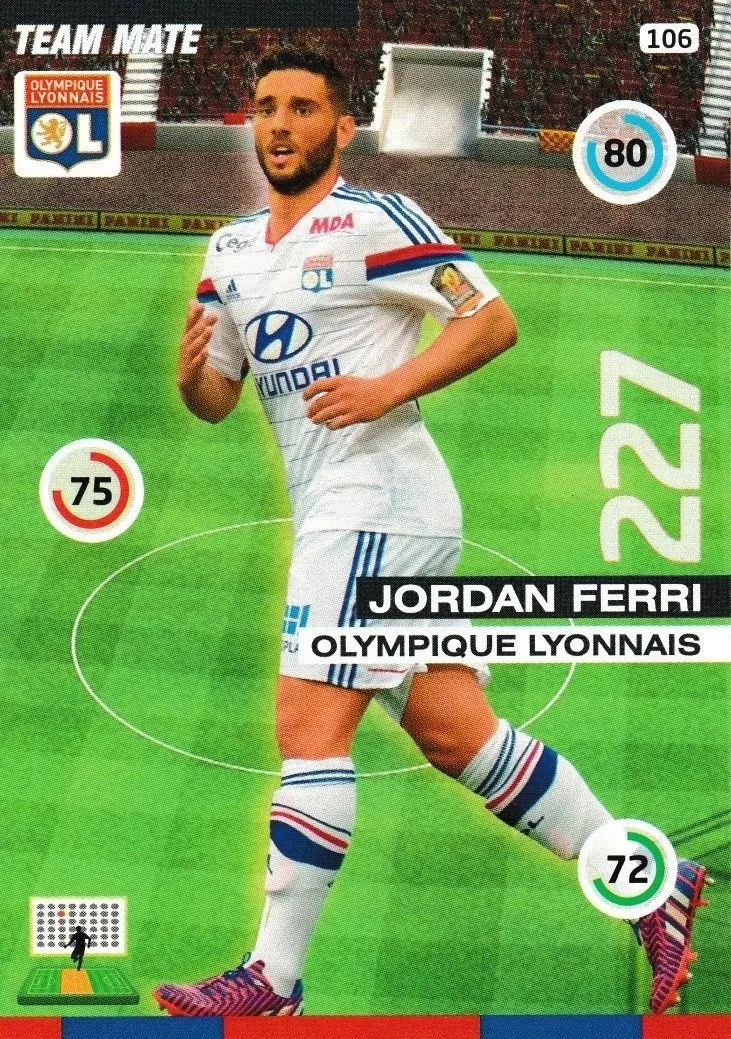 Adrenalyn XL : 2015-2016 (France) - Jordan Ferri - Olympique Lyonnais