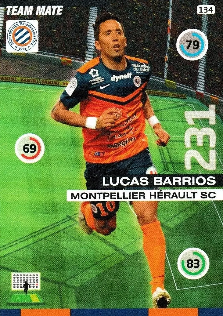 Adrenalyn XL : 2015-2016 (France) - Lucas Barrios - Montpellier Hérault SC
