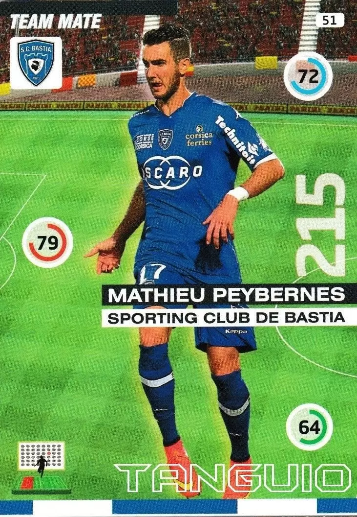 Adrenalyn XL : 2015-2016 (France) - Mathieu Peybernes - Sporting Club de Bastia