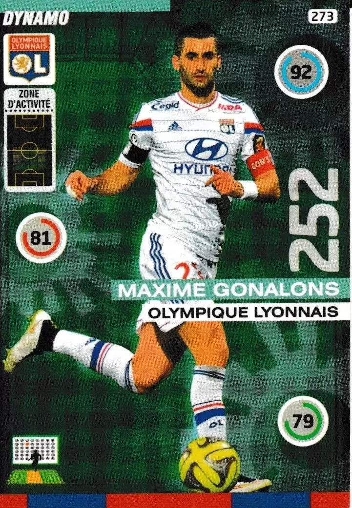 Adrenalyn XL : 2015-2016 (France) - Maxime Gonalons - Olympique Lyonnais