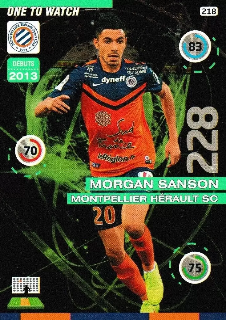 Adrenalyn XL : 2015-2016 (France) - Morgan Sanson - Montpellier Hérault SC