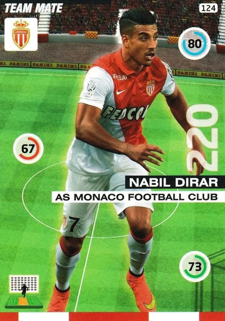 Adrenalyn XL : 2015-2016 (France) - Nabil Dirar - AS Monaco Football Club