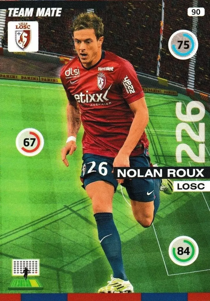 Adrenalyn XL : 2015-2016 (France) - Nolan Roux - Lille Olympique SC
