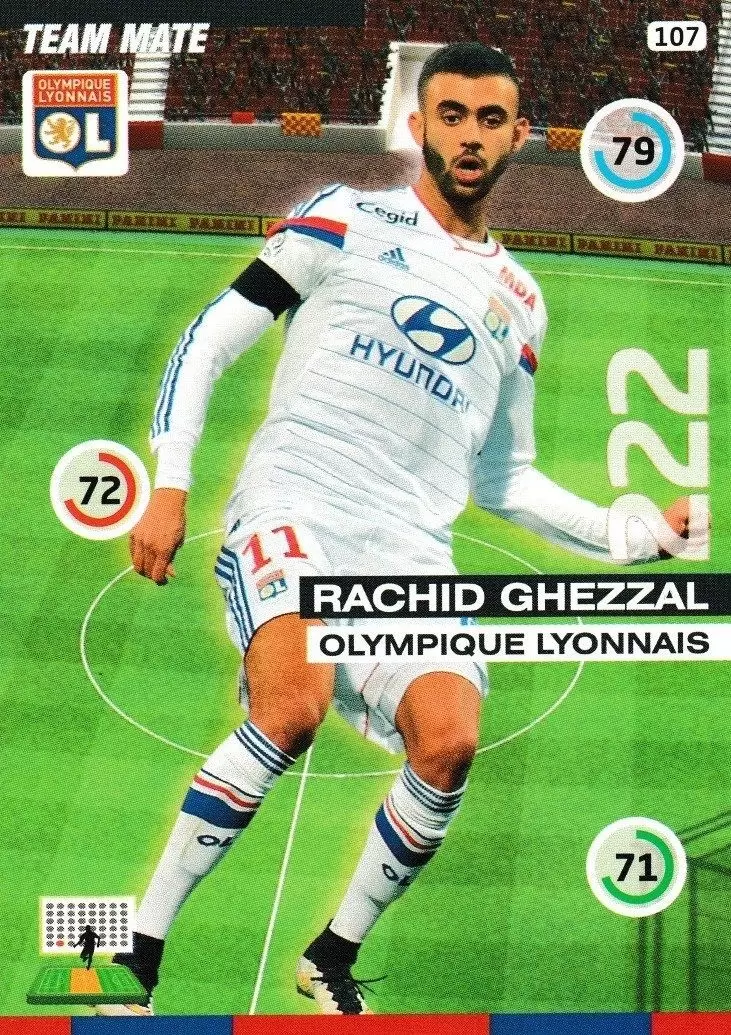 Adrenalyn XL : 2015-2016 (France) - Rachid Ghezzal - Olympique Lyonnais