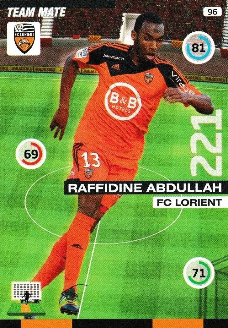 Adrenalyn XL : 2015-2016 (France) - Raffidine Abdullah - FC Lorient