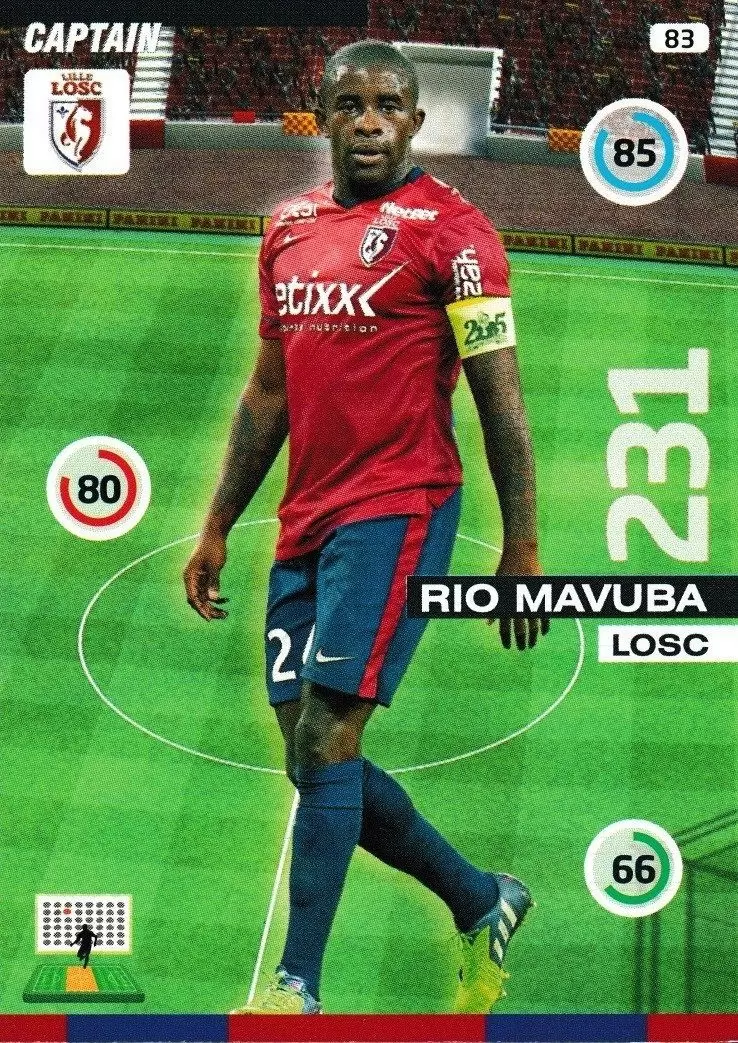 Adrenalyn XL : 2015-2016 (France) - Rio Mavuba - Lille Olympique SC