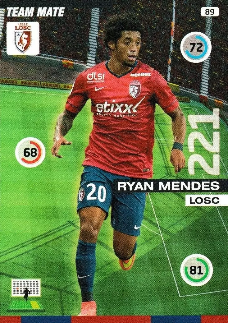 Adrenalyn XL : 2015-2016 (France) - Ryan Mendes - Lille Olympique SC