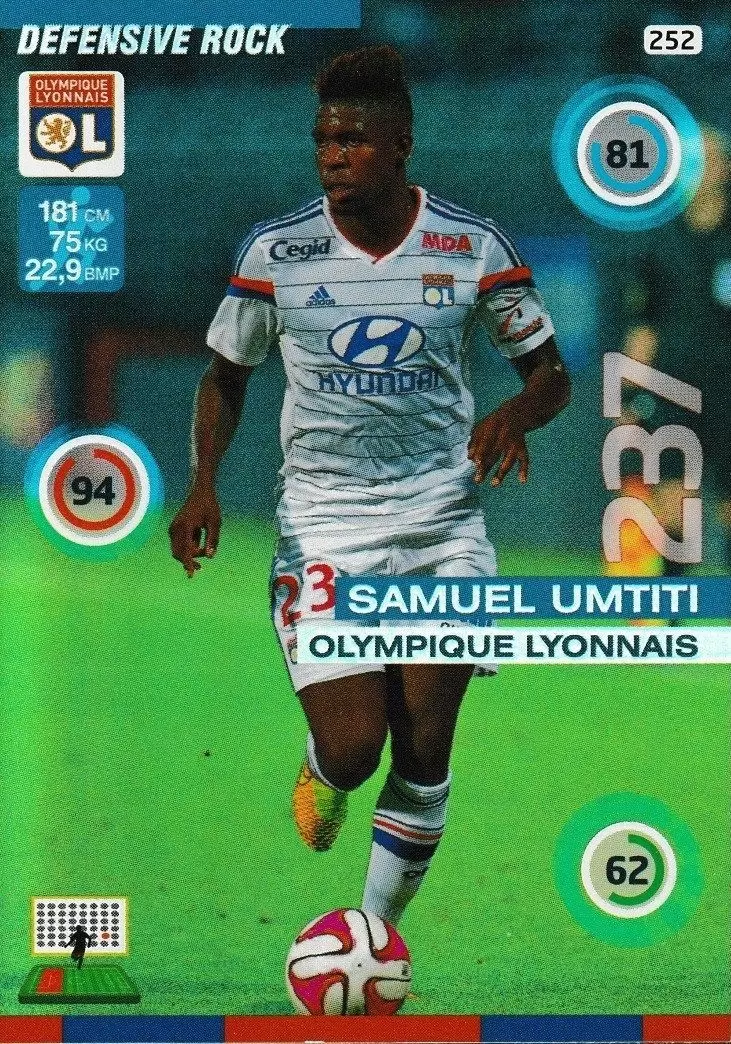 Adrenalyn XL : 2015-2016 (France) - Samuel Umtiti - Olympique Lyonnais