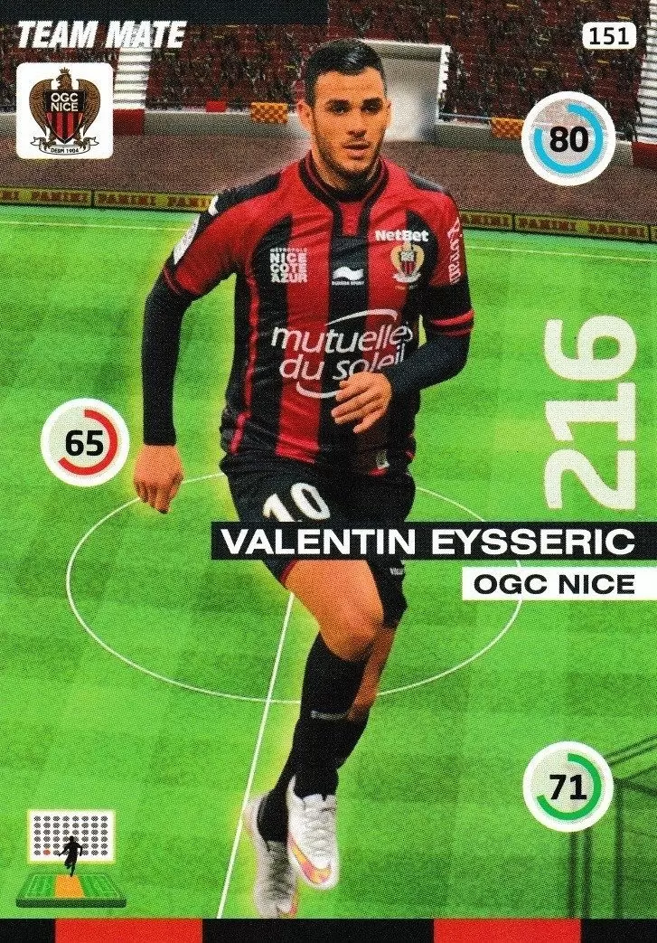 Adrenalyn XL : 2015-2016 (France) - Valentin Eysseric - OGC Nice