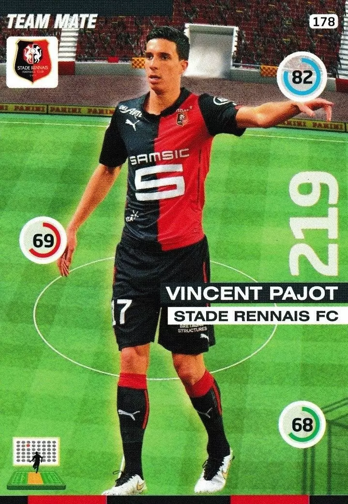Adrenalyn XL : 2015-2016 (France) - Vincent Pajot - Stade Rennais FC