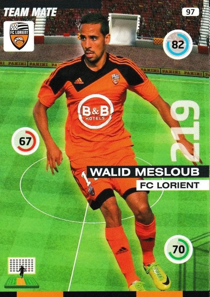 Adrenalyn XL : 2015-2016 (France) - Walid Mesloub - FC Lorient