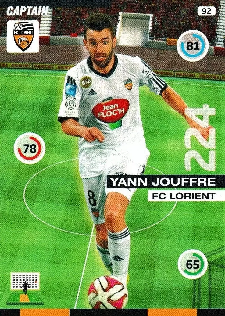 Adrenalyn XL : 2015-2016 (France) - Yann Jouffre - FC Lorient