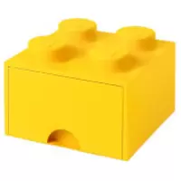 LEGO Storage 4 Knob Brick - 1 Drawer (Bright Yellow)