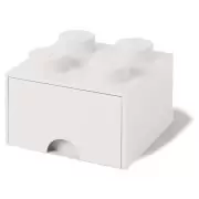 Rangements LEGO - LEGO Storage 4 Knob Brick - 1 Drawer (White)