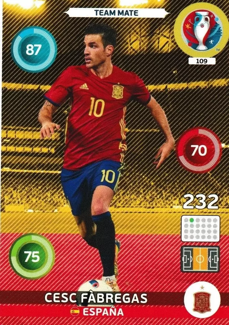 Adrenalyn XL - Euro 2016 - Cesc Fàbregas - España