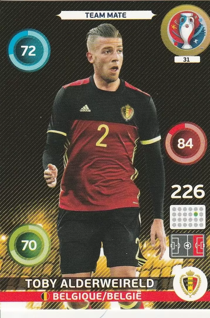 Adrenalyn XL - Euro 2016 - Toby Alderweireld - Belgique/België