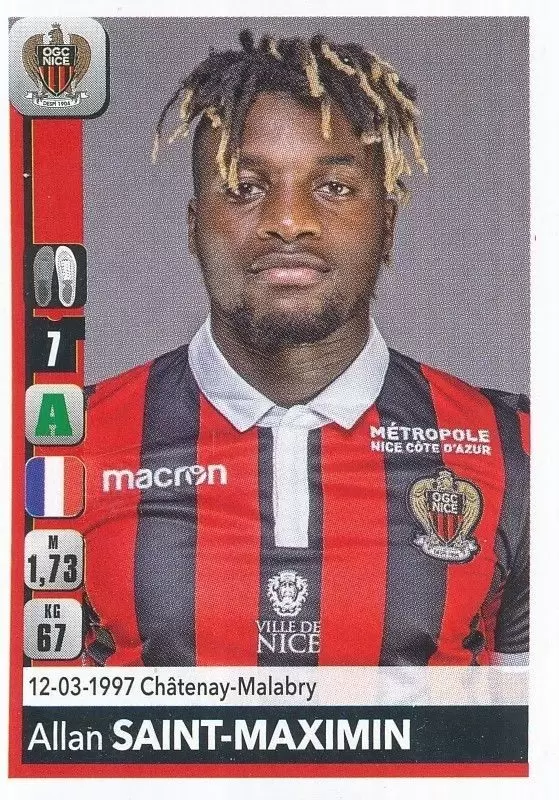Championnat de France 2018-2019 - Allan Saint-Maximin - OGC Nice