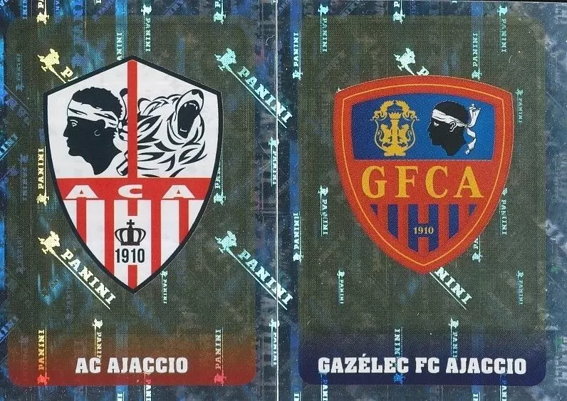 Championnat de France 2018-2019 - Écussons (AC Ajaccio / Gazélec FC Ajaccio) - AC Ajaccio / Gazélec FC Ajaccio