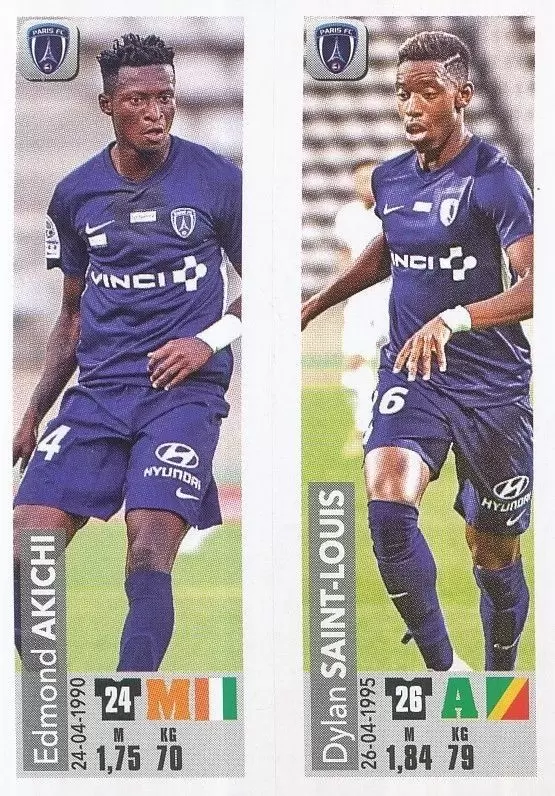 Championnat de France 2018-2019 - Edmond Akichi / Dylan Saint/Louis - Paris FC