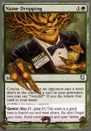 Unhinged - Glisser un nom