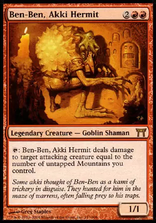Guerriers de Kamigawa - Ben-ben, ermite akki