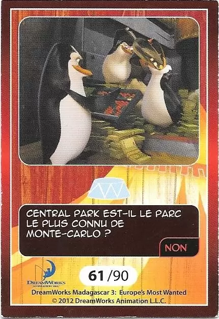 Le Collector Madagascar 3 (CORA / Match) - RICO ET KOWALSHI - Question 4