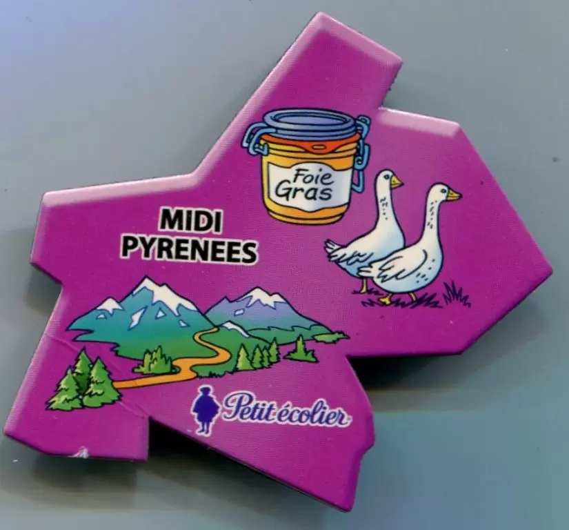 Magnets Petit Ecolier - Cours de Géographie - Midi-Pyrénées